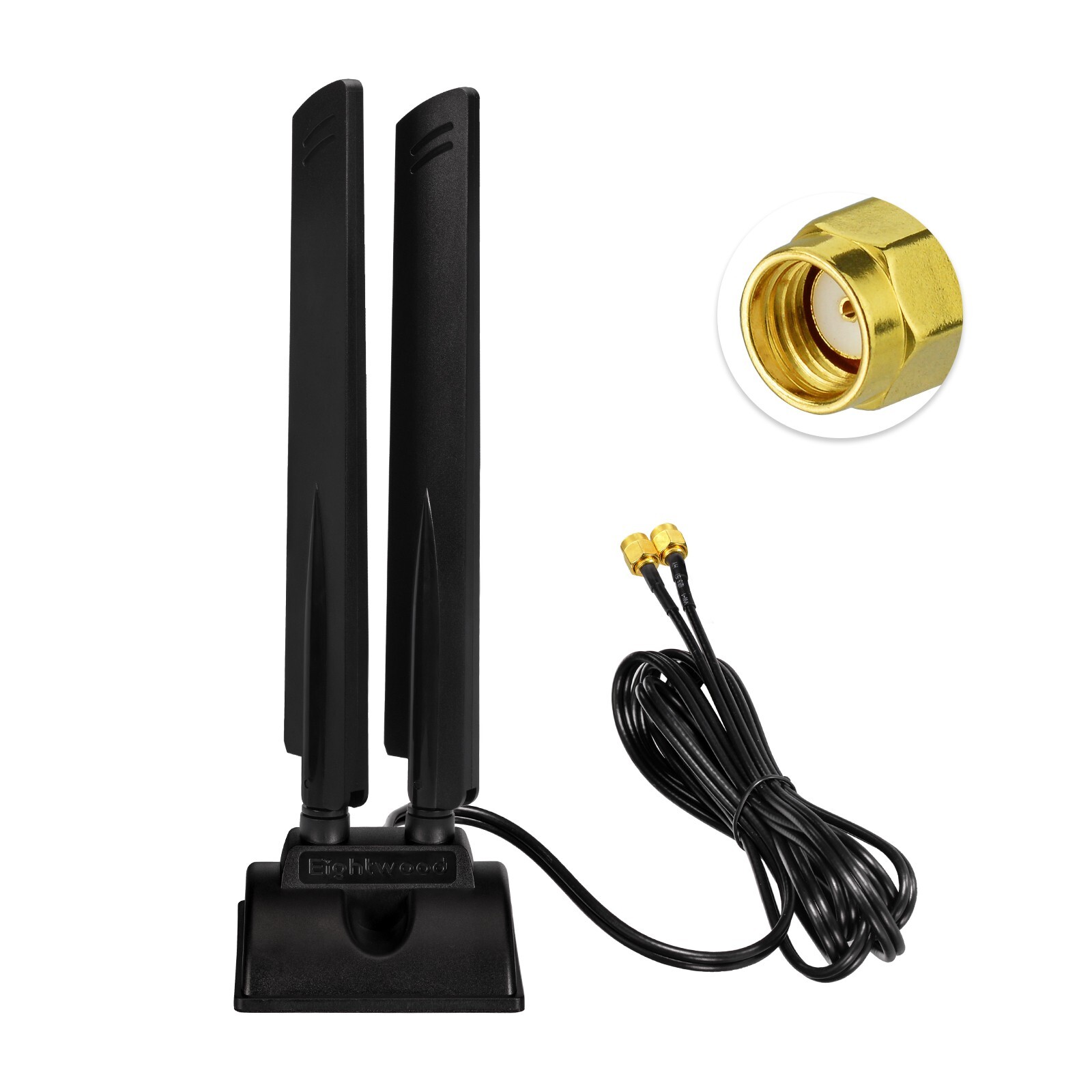 WiFi 6E Antenna Tri-Band 6GHz 5GHz 2.4GHz RP-SMA Magnet Mount for WiFi Router
