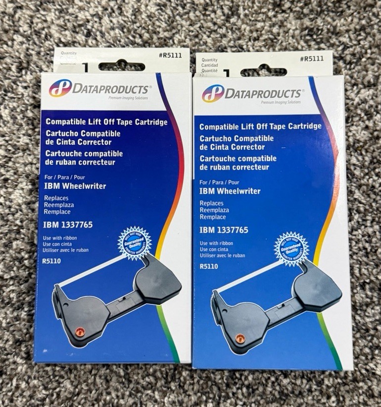 (2) New DataProducts Lift Off Tape Cartridges IBM Wheelwriter #R5111