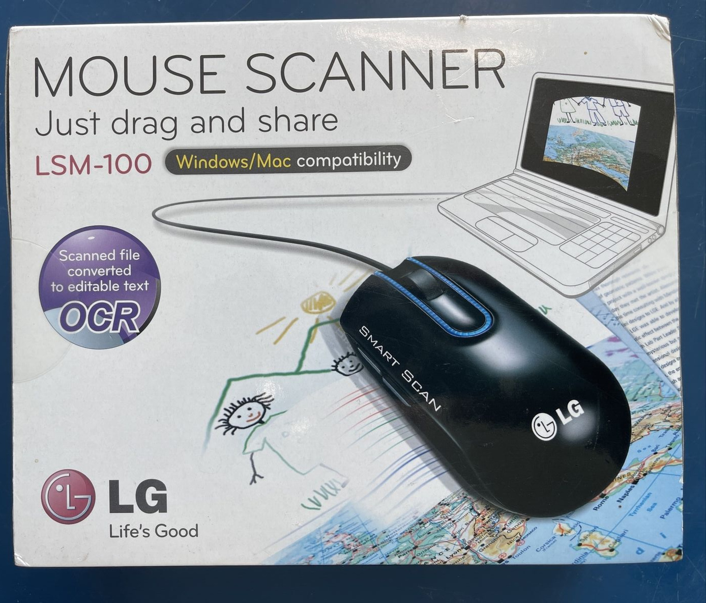 LSM-100 Mouse Scanner LG Smart Scan New Unopened Windows PC Mac Compatible