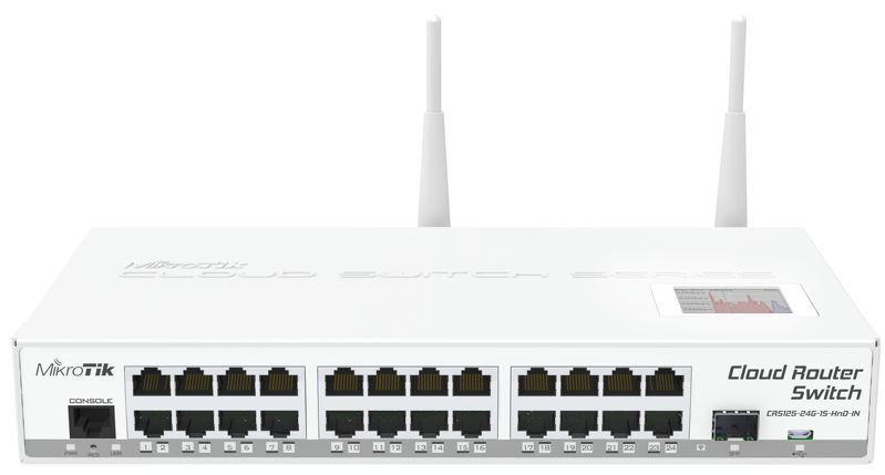 Mikrotik CRS125-24G-1S-2HnD-IN, Cloud Router Gigabit Switch L3 24x port 1000mW W