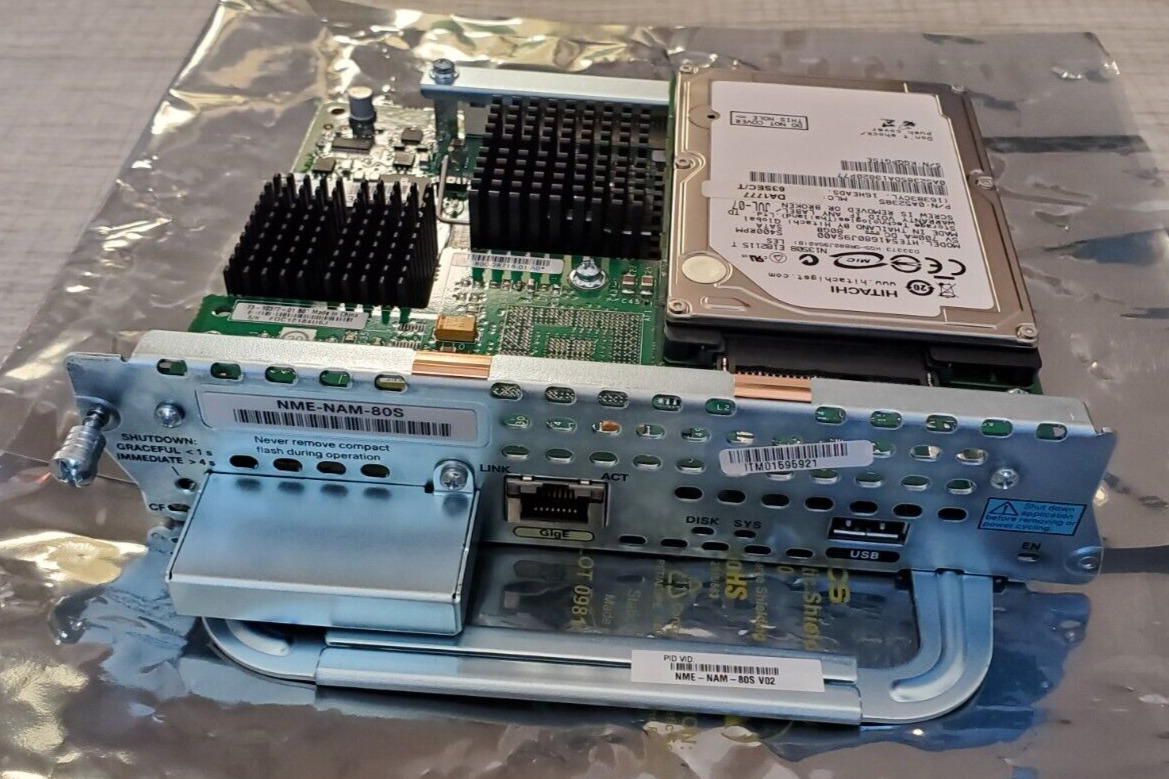 Cisco NME-NAM-80S 80GB Hard Drive 1-Port Network Analysis Module 73-10371-02 V02