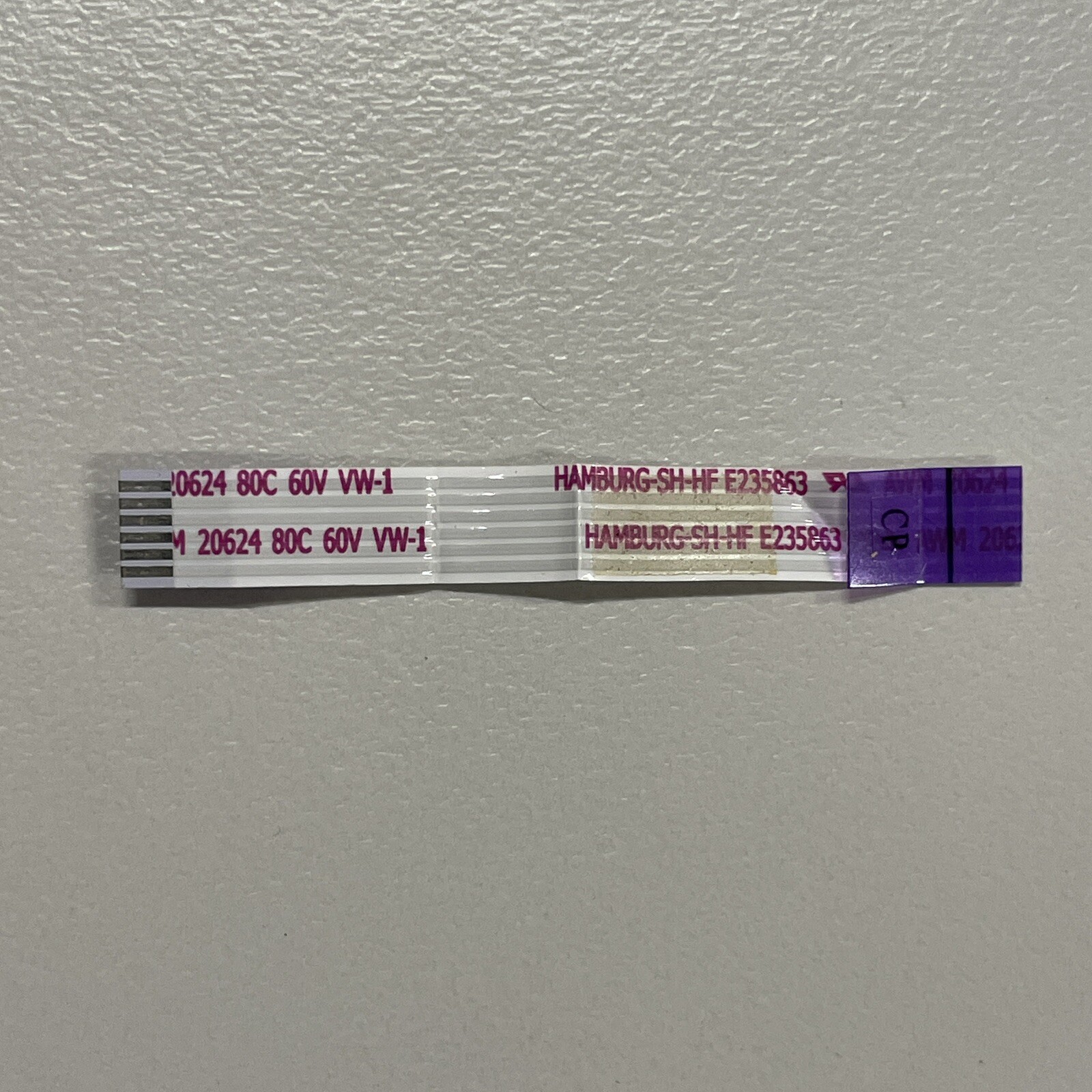Genuine AWM 20624 6 Pin 54mm x 7mm Flat Ribbon Cable E235863 80C 60V