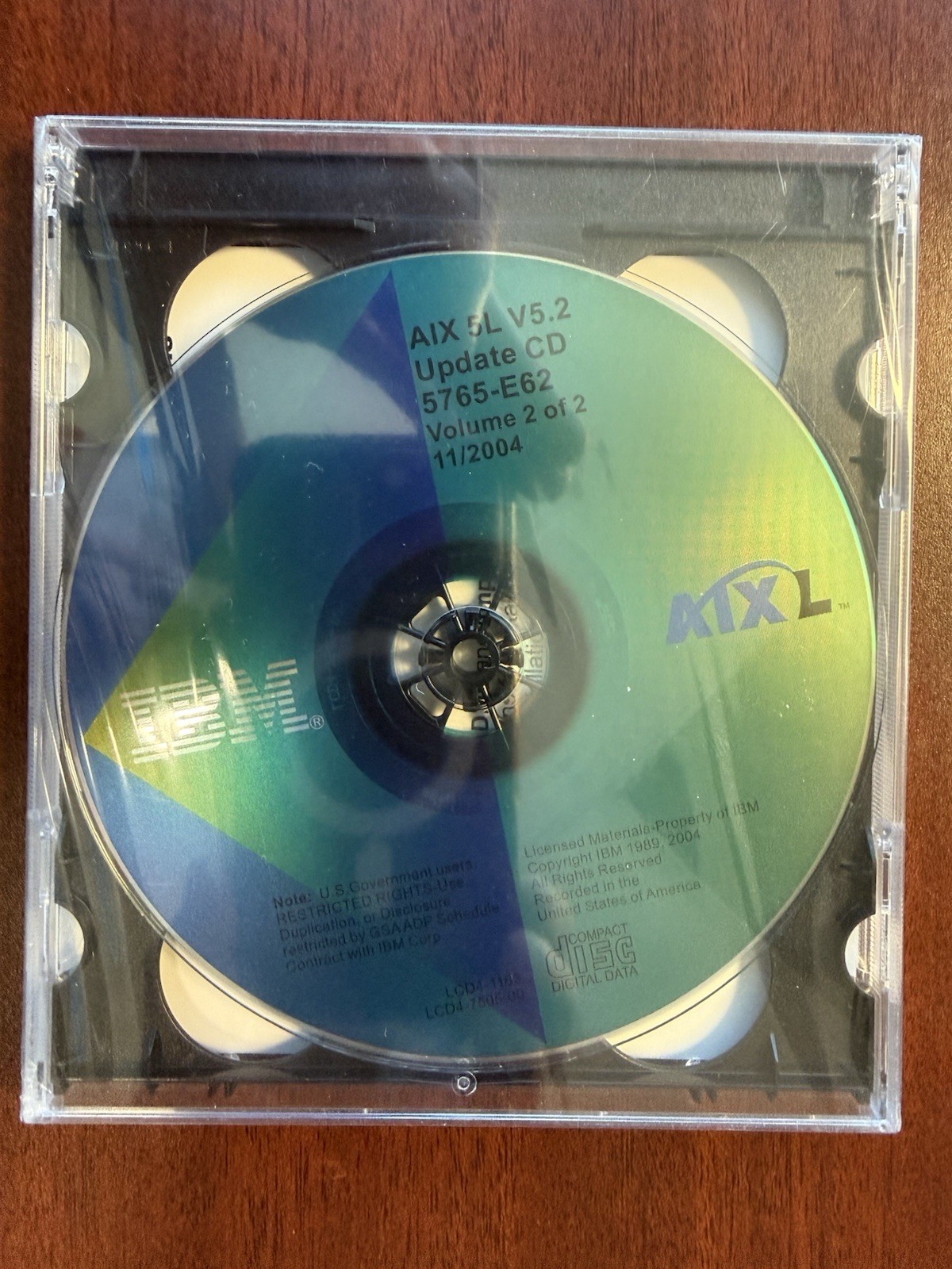 🔥VINTAGE IBM SOFTWARE 2 Disks, AIX 5L V5.2 UPDATE CD 5765-E62 (SEALED)