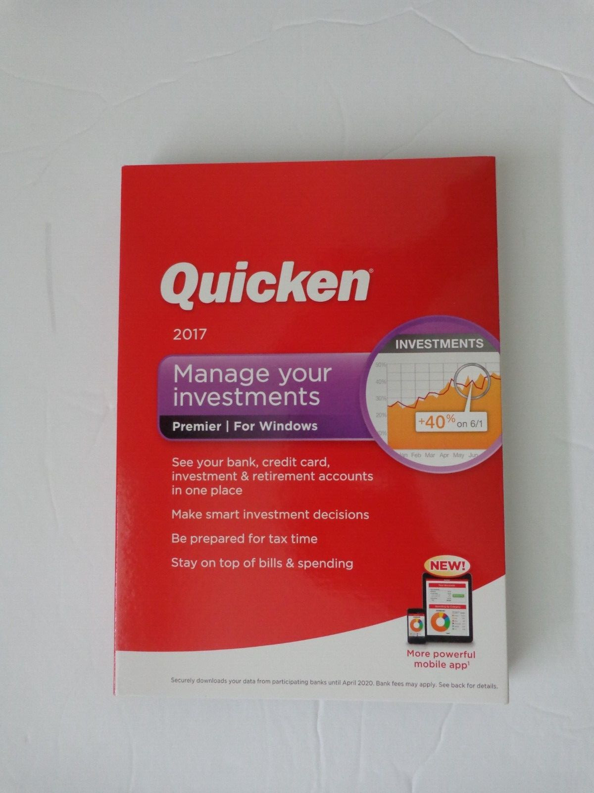 Quicken 2017 Premier Edition For Windows Vista SP2, Windows 10, 7, 8, 8.1