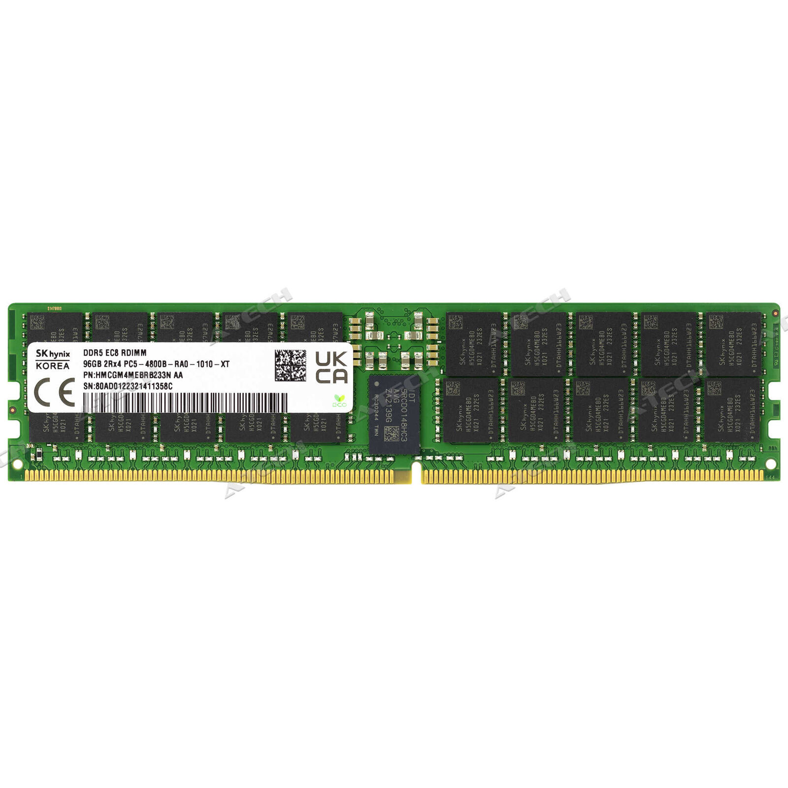 Hynix 96GB 2Rx4 DDR5 4800MHz EC8 RDIMM PC5-38400 Server Memory RAM (HMCGM4MEBRB)