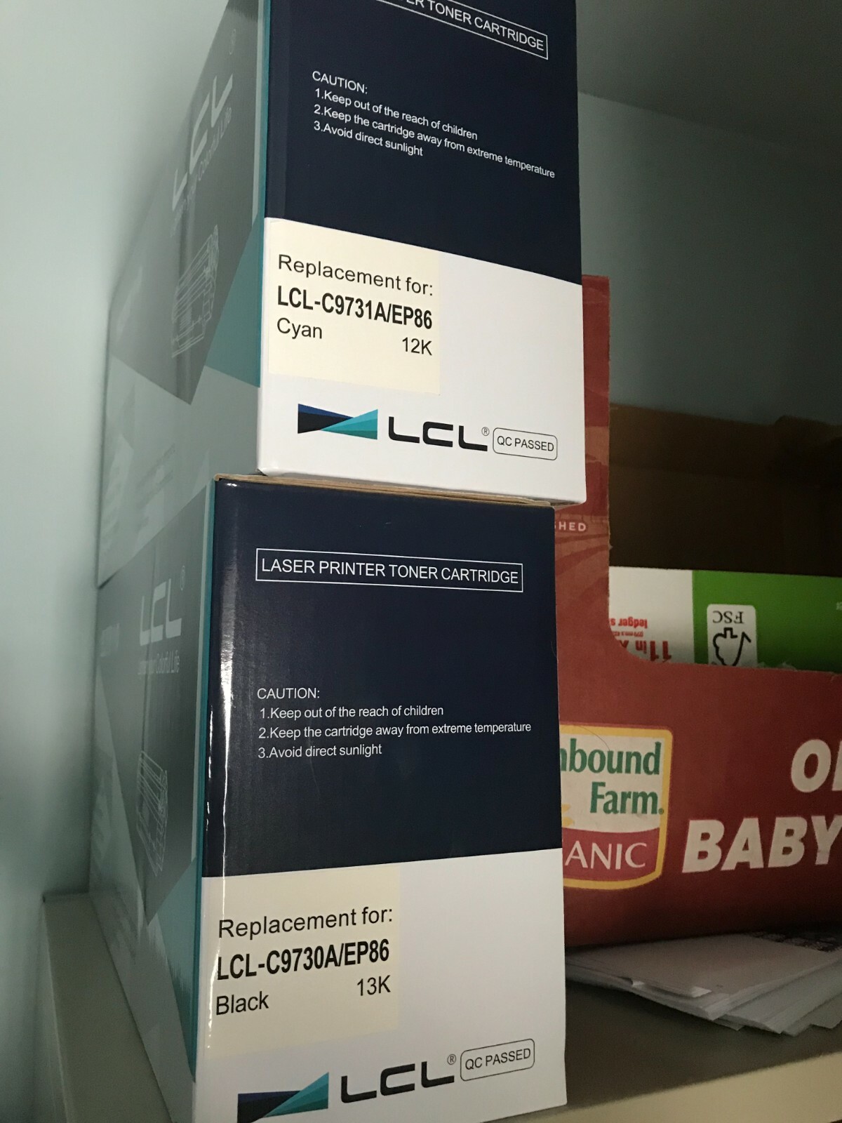 REPLACEMENT LCL-C9730A/EP86 BLACK & LCL-C9731A/EP86 CYAN TONER CARTRIDGES