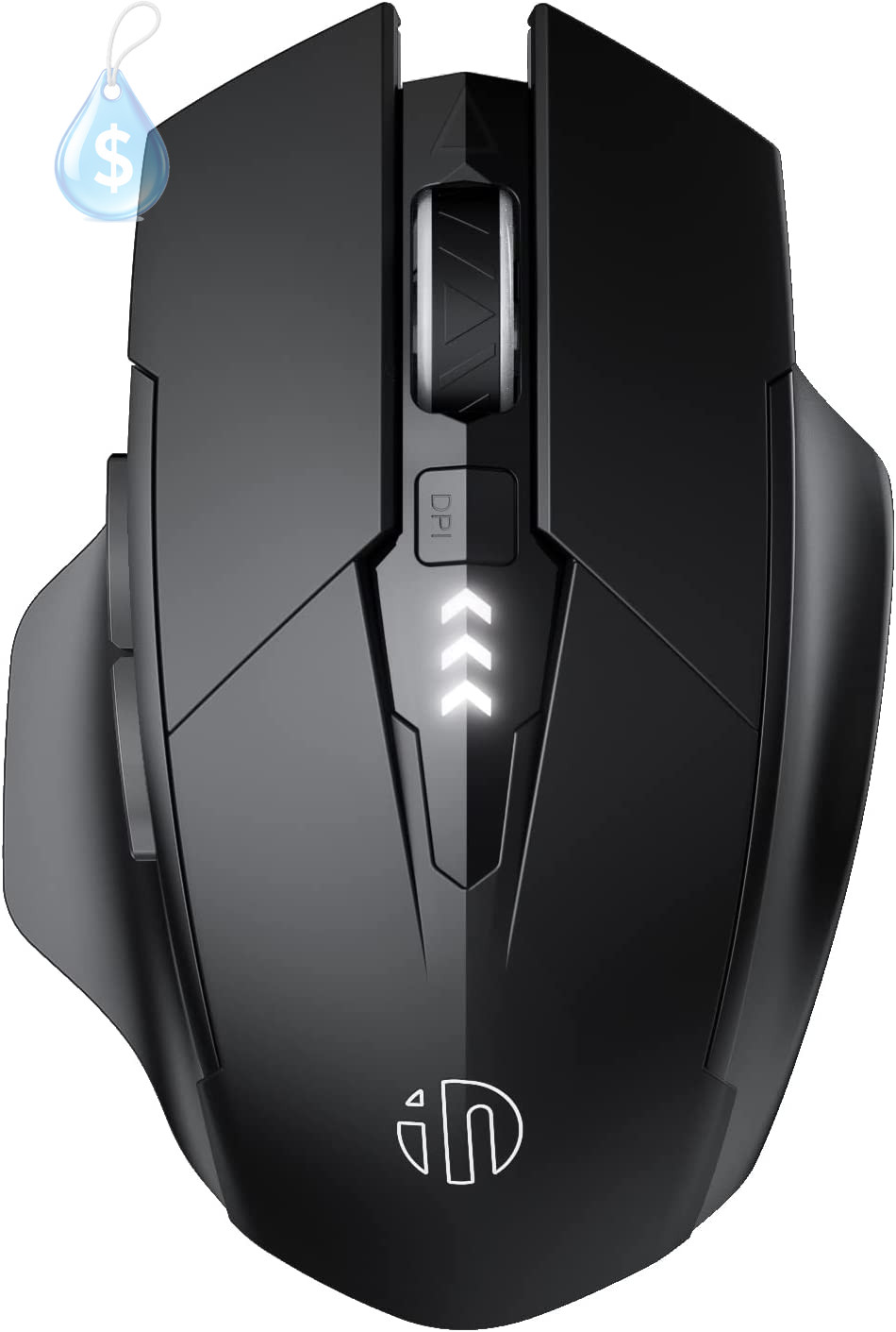 Upgraded Silent Rechargeable Wireless Mouse, 12800 DPI Gaming Mouse