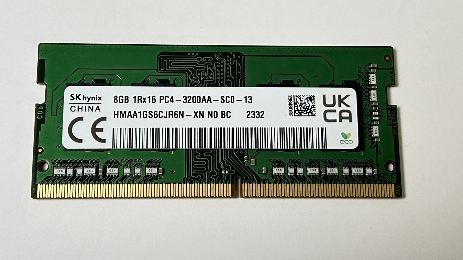 SK Hynix 8GB 1Rx8 PC4-3200AA Memory RAM SO-DIMM HMAA1GS6CJR6N-XN