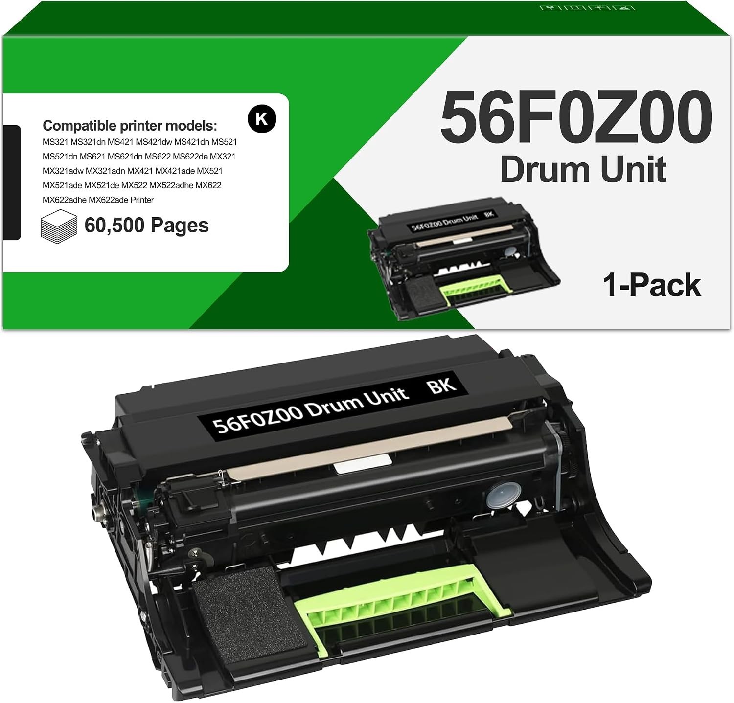 56F0Z00 Imaging Unit Drum High Yield 1-Pack BN Jmomy Compatible With Lexmark