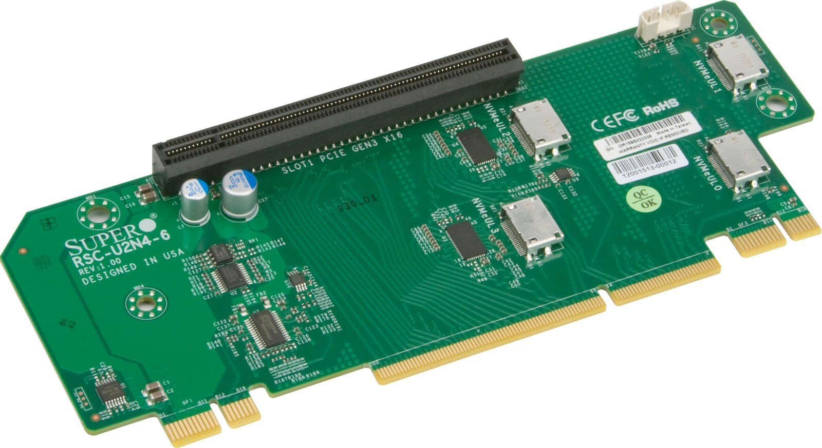 Supermicro RSC-U2N4-6 Riser Card NEW, IN STOCK, 5 Year Warranty