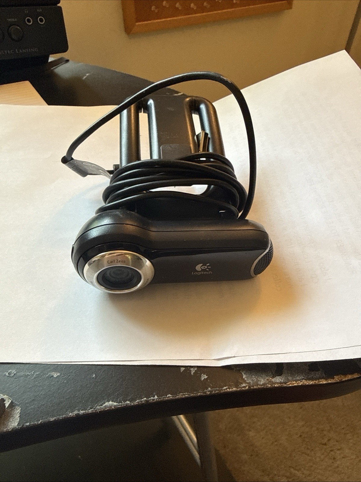 Logitech Webcam USB Black Auto-Focus Carl Zeiss Lens Geniune V-U0009 Pro 9000