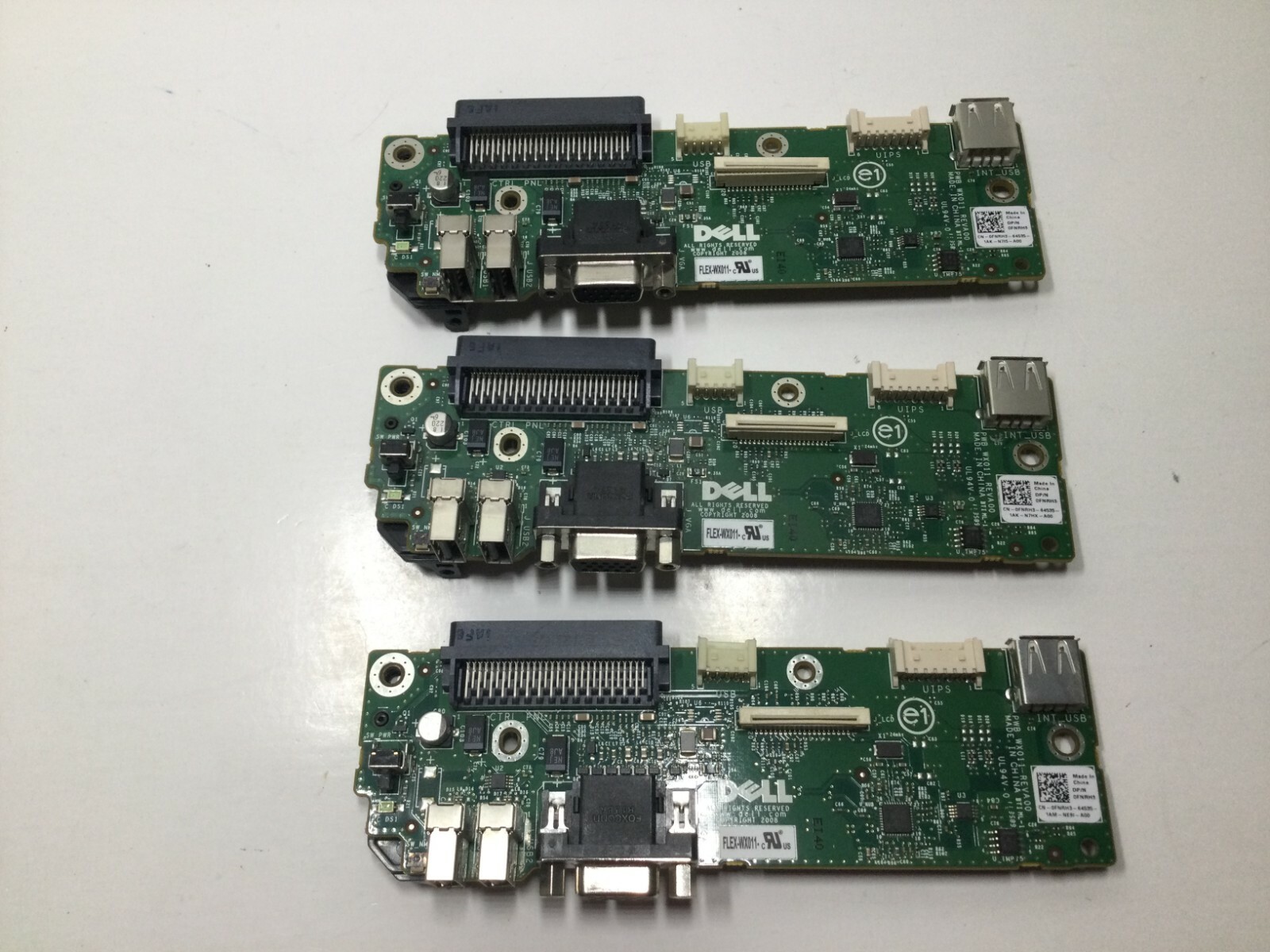 Lot of 3 Dell PowerEdge R610 Front Panel Card P/N: 0FNRH3