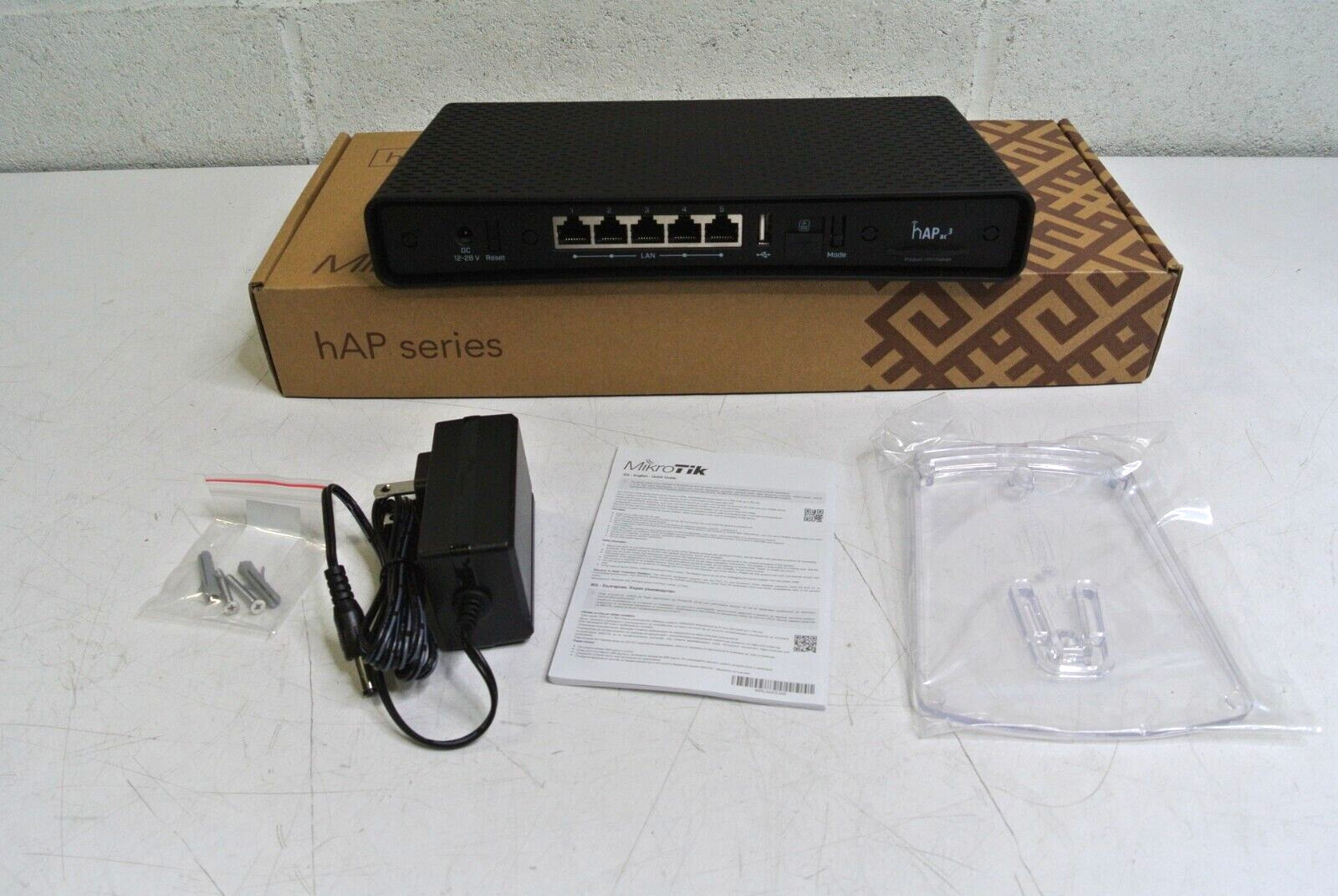 Mikrotik hAP ac3 Wireless Dual-Band Router with 5 Gigabit Ethernet Ports