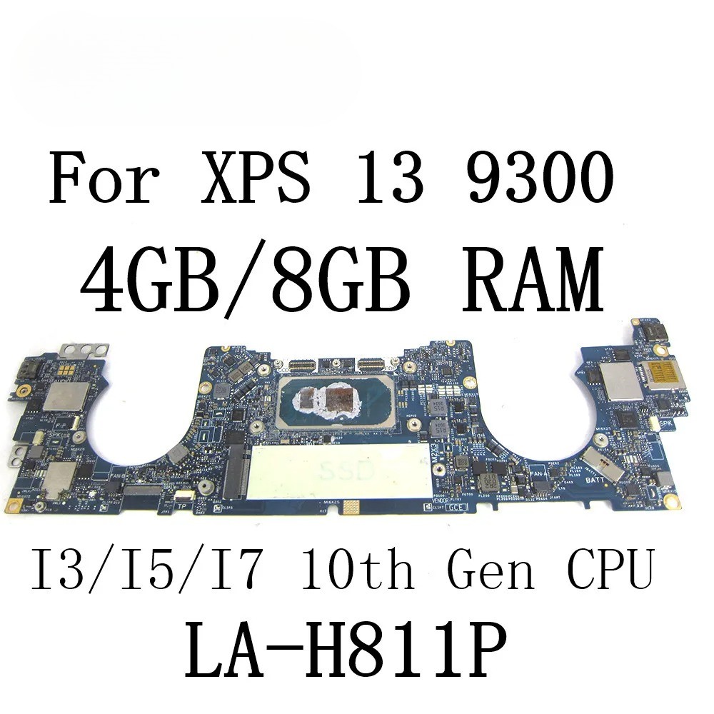 LA-H811P For Dell XPS 13 9300 Motherboard I3-1005G1 I5-1035G1 I7-1065G7 8GB/16GB