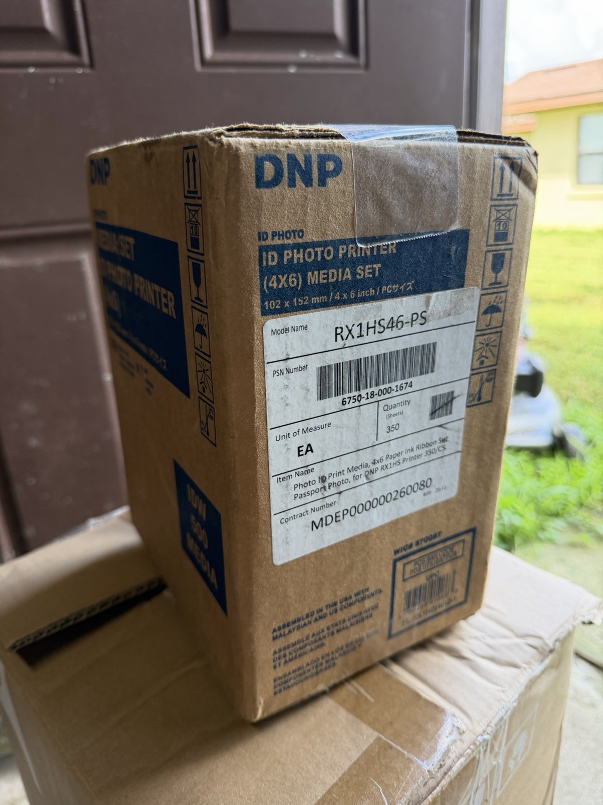 DNP RX1HS46-PS 4x6 ID Photo Printer Media Set 350 Prints Sealed