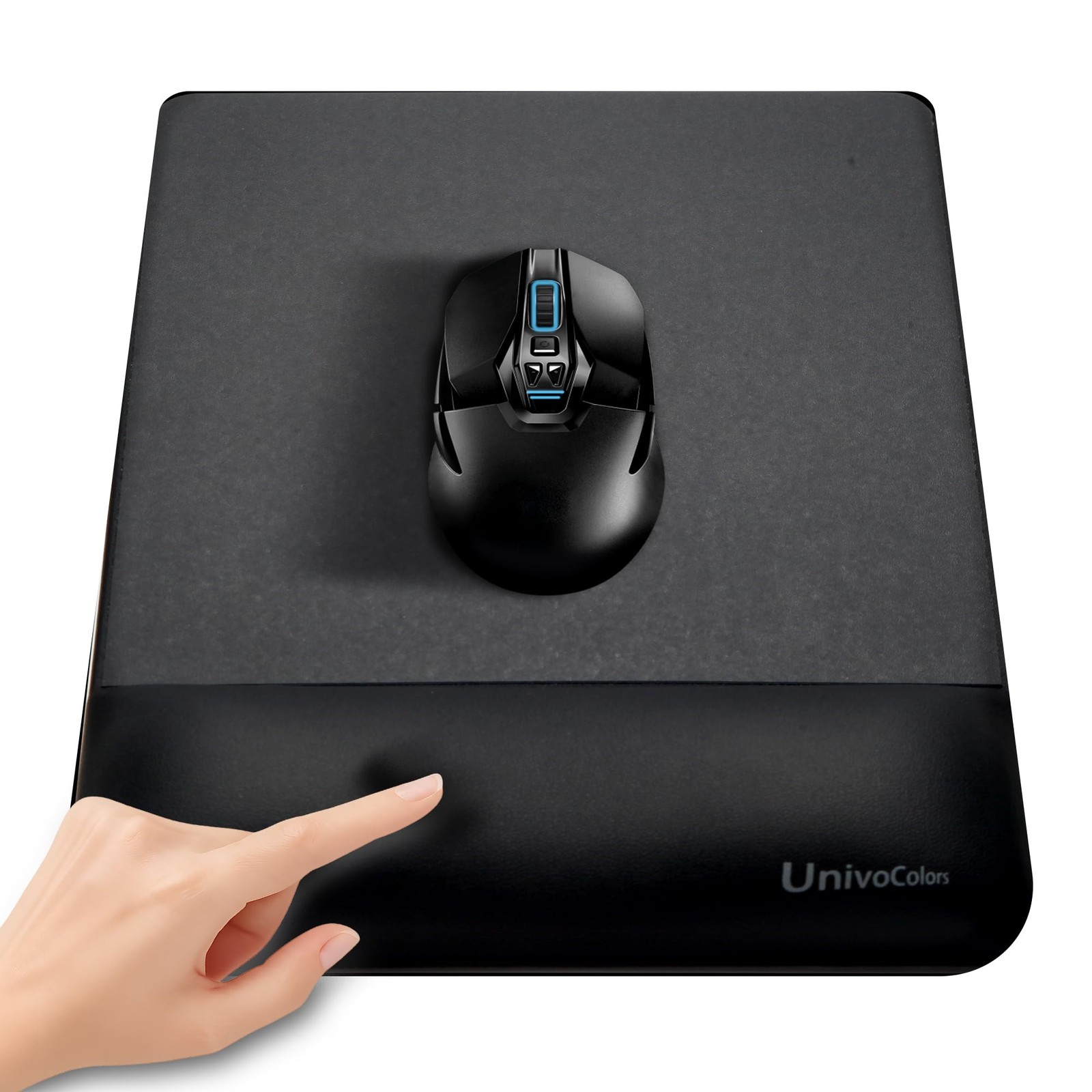 Black DesignWave Memory Foam Sliding Mouse Pad Wrist Rest Support