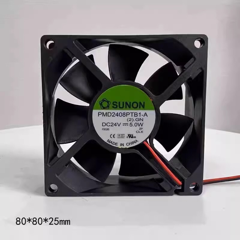1PCS SUNON PMD2408PTB1-A 8025 DC24V 5.0W 2-Wire Silent Cooling Fan Free delivery