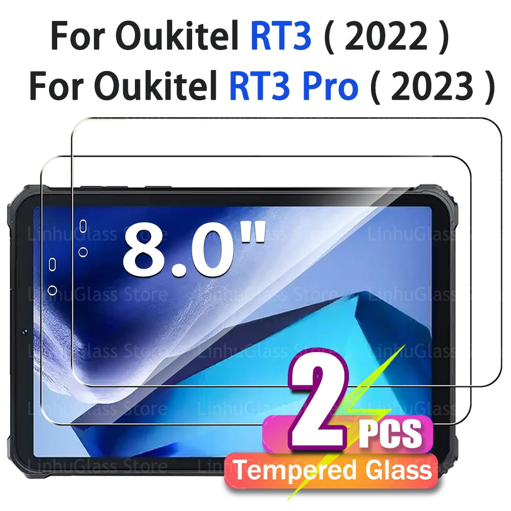 2PCS OUKITEL RT3 / RT3 Pro (2022/2023) Tempered Glass Cover Screen Protector