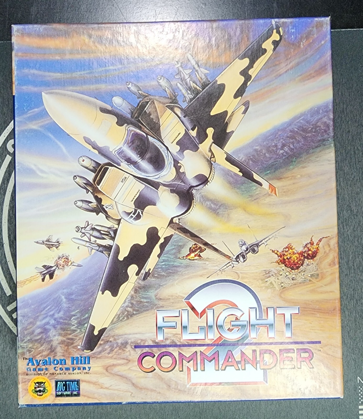 Vintage Flight Commander 2 PC Software Game Includes disks & Original Papers