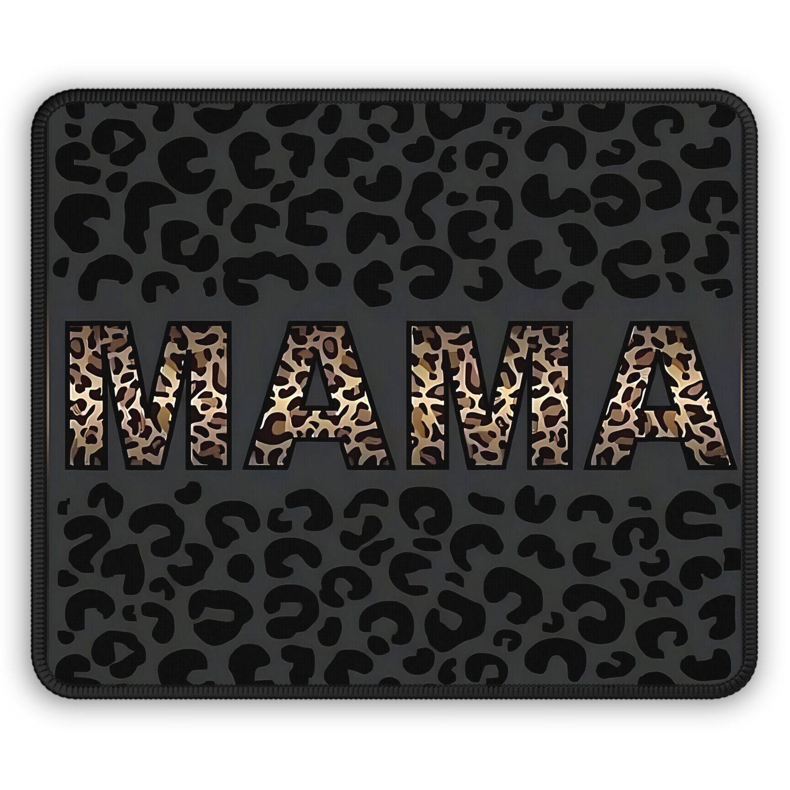 Stylish Mama Gaming Mouse Pad, Leopard Print Desk Accessory, Gift for Mom