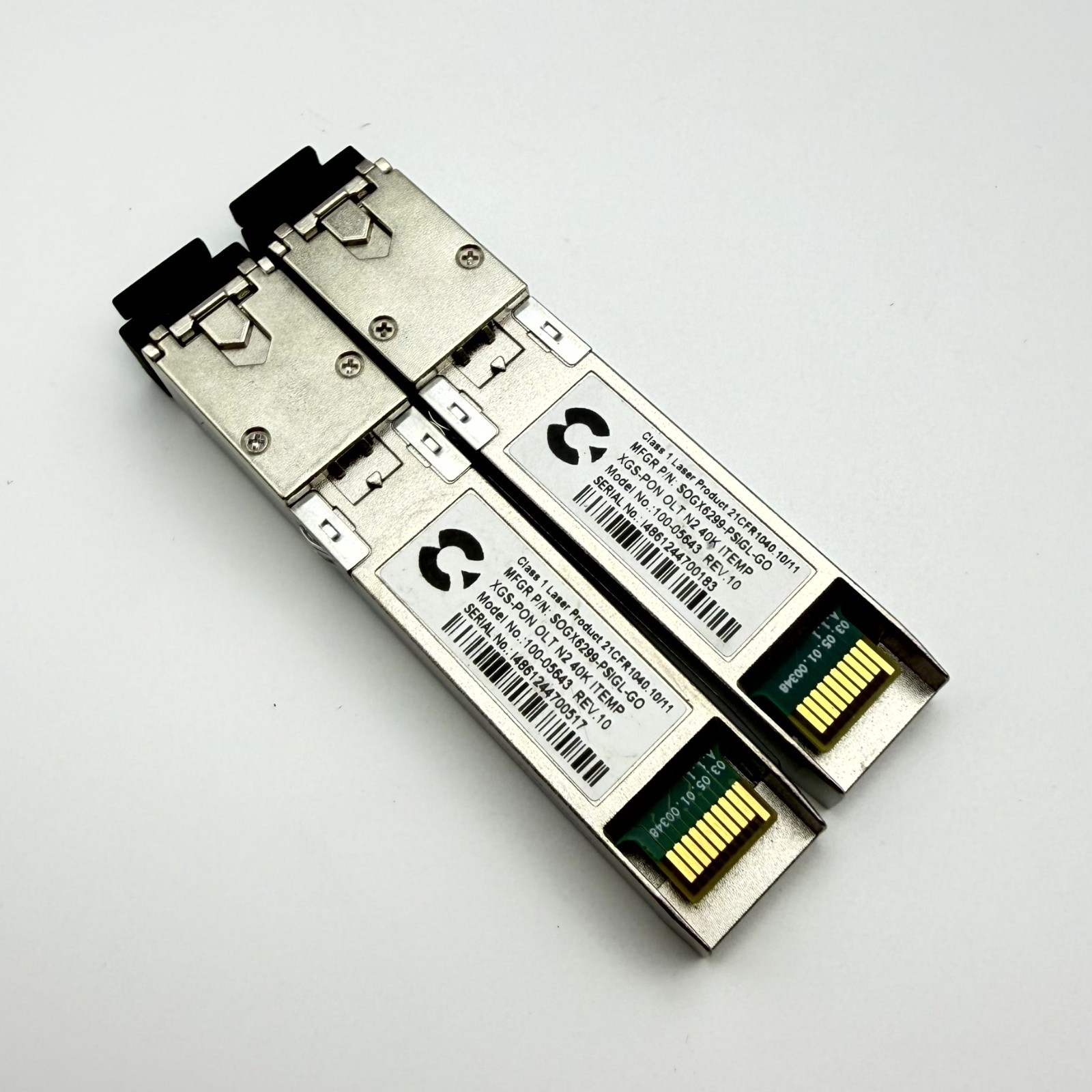 Calix 100‑05643 REV10 XGS‑PON OLT N2 40K I‑TEMP SFP+ SOGX6299‑PSIGL‑GO SC