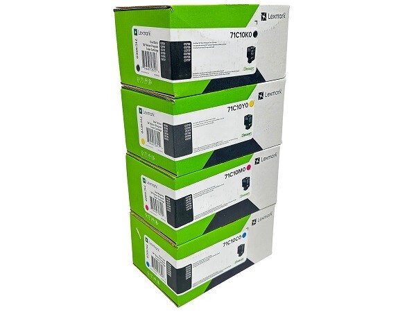 Lexmark CS/X73X BK/C/Y/M Toner Cartridge Set,4PK,71C10K0,71C10C0,71C10Y0,71C10M0