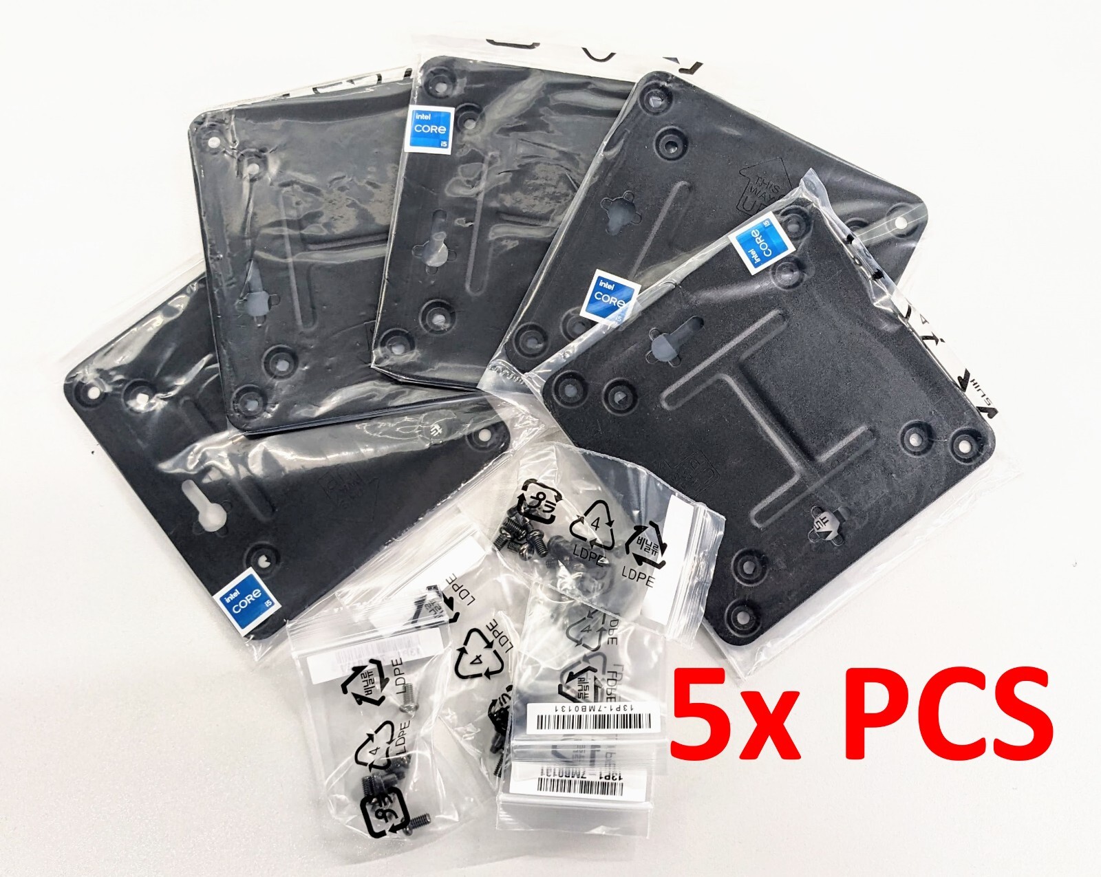 5 (FIVE) x Intel NUC Vesa Mount Bracket Plate With Screws NOT SKULL OR HADES