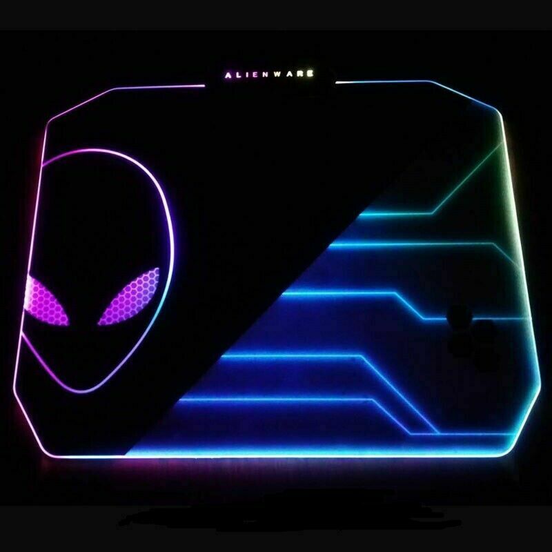 NEW Alienware 10 Colour LED Mouse Pad PC Gaming Desk Computer Desktop Mouse Mat