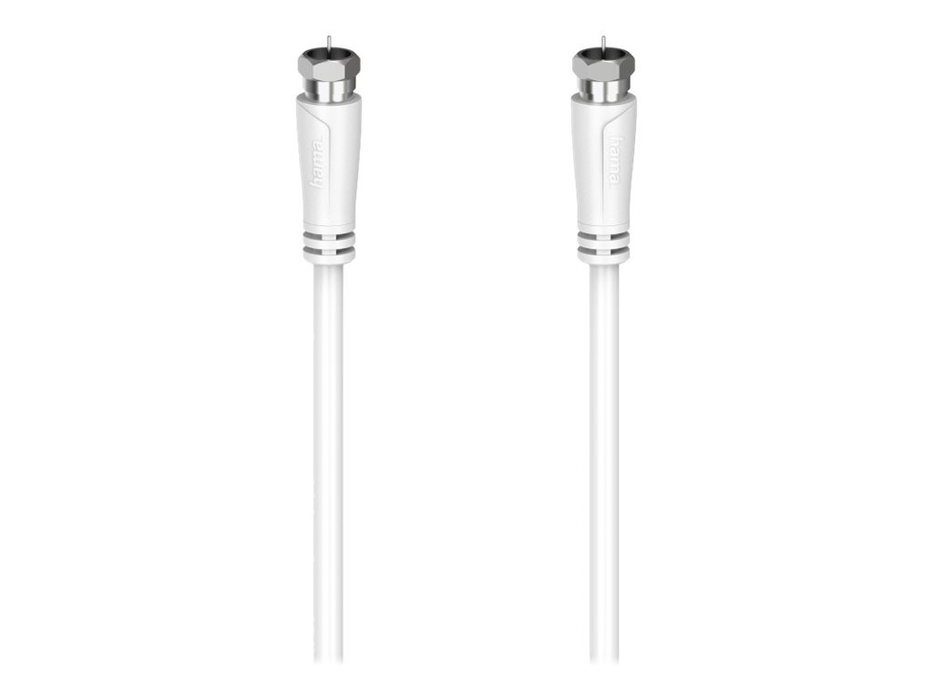 Hama SAT-Connection Cable 1.5m F-Plug/F-Plug white 90dB 205063 Adapter Cable