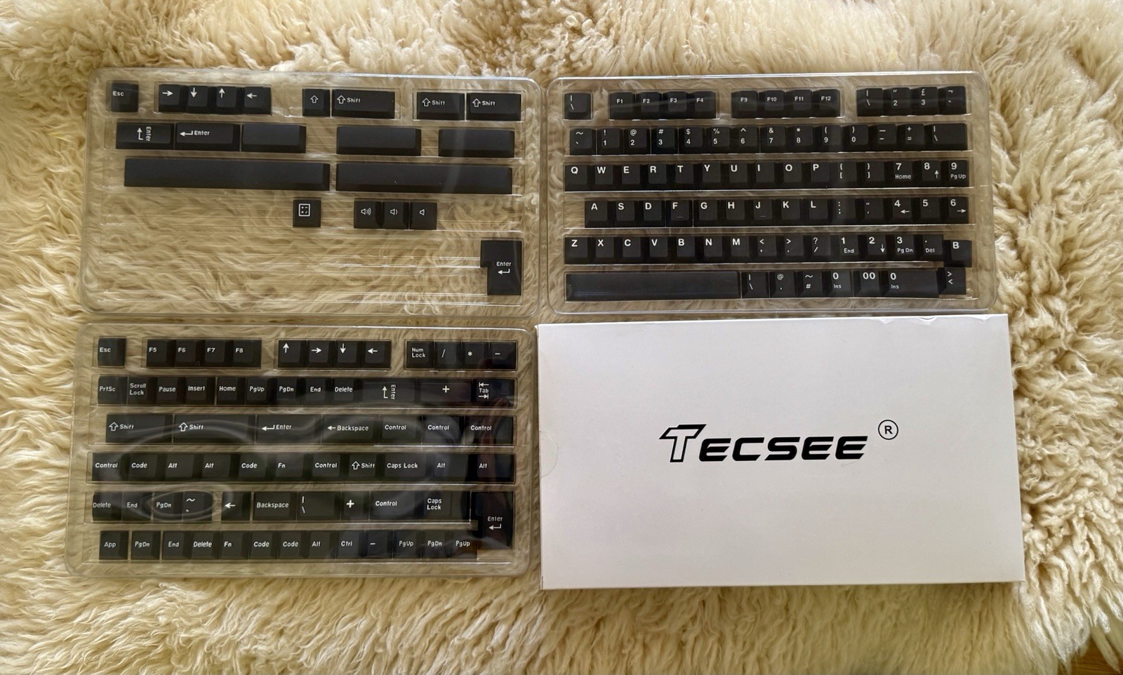 New Tecsee Classic Black Keycap Set for Computer Keyboard Mechanical Keyboard