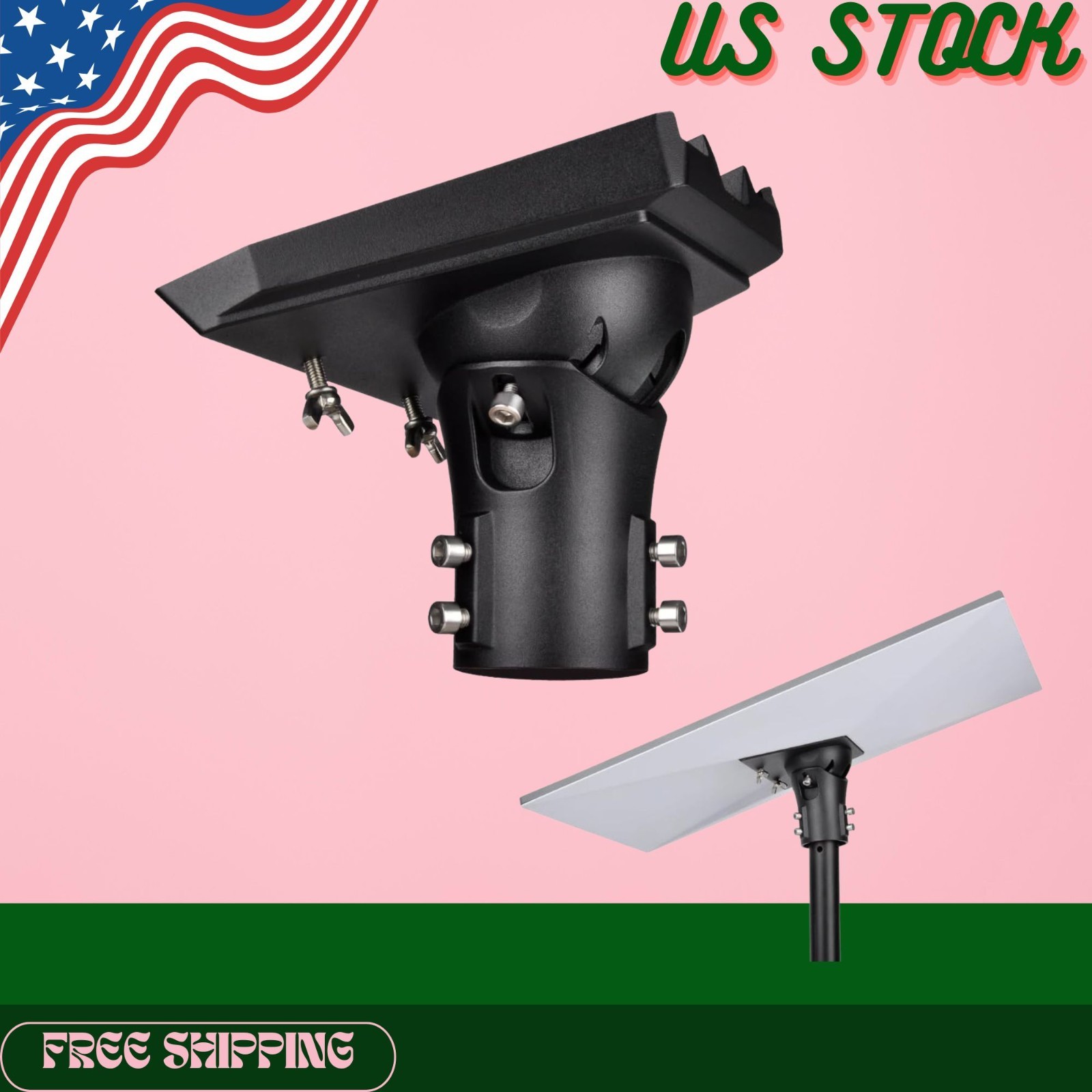 NEW Adjustable Pipe Adapter for Starlink Gen 3 Standard 4/4X Dish Black Aluminum