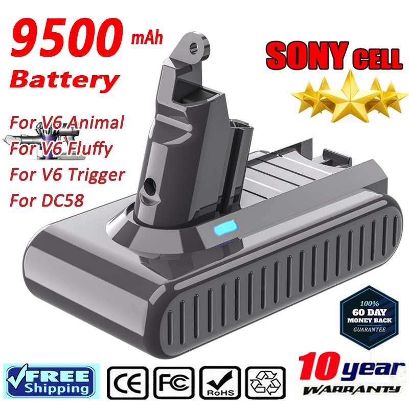 battery For Dyson V6 SV03 SV04 SV05 Animal Handheld Cleaner 9500mah Battery