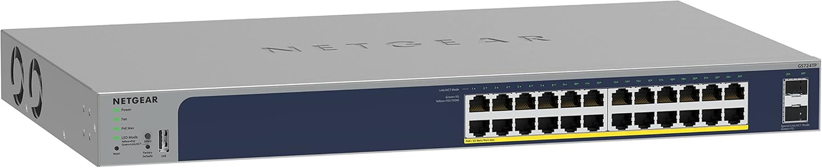 26-Port Poe Gigabit Ethernet Smart Managed Network Switch (GS724TP)