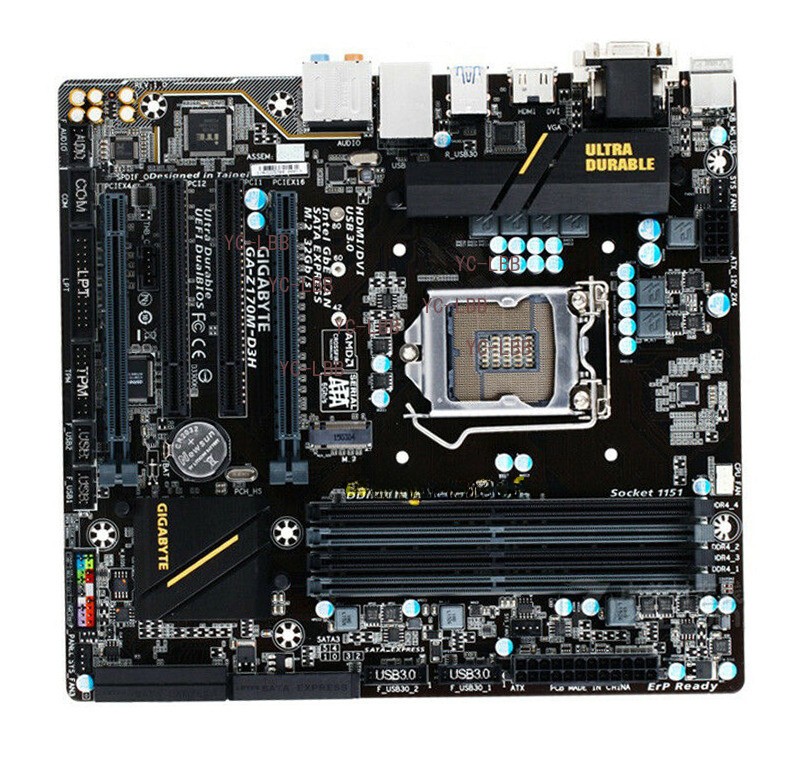Gigabyte GA-Z170M-D3H Motherboard LGA 1151 Intel Z170 DDR4 DIMM USB3.0 Micro ATX