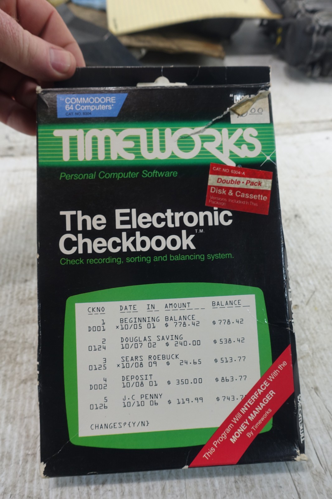 TIMEWORKS COMMODORE 64/128 -- THE ELECTRONIC CHECKBOOK (TIMEWORKS  COMPLETE)