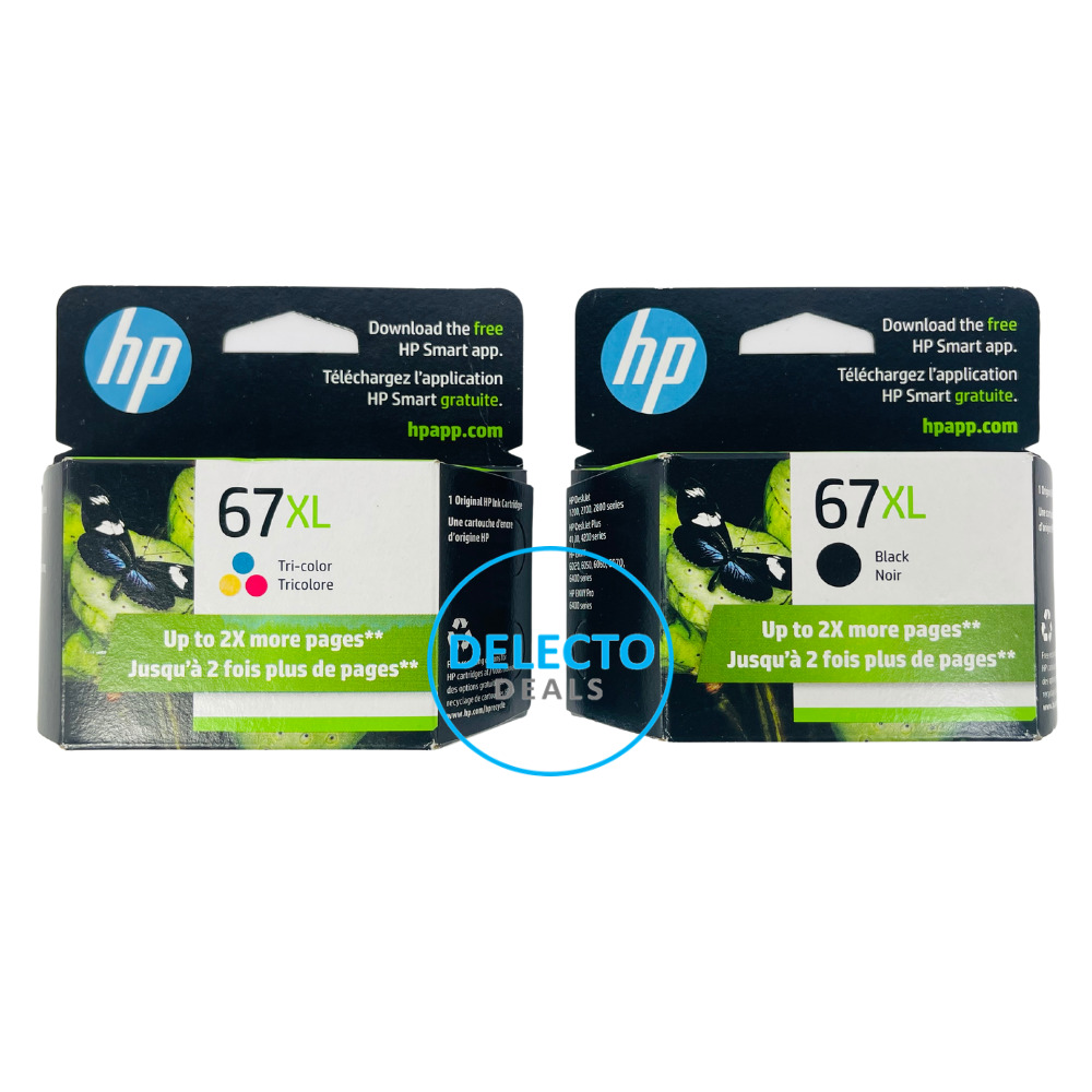 Genuine 2-Pack HP 67XL Black/ Color ink cartridges 3YM57AN 3YM58AN SEALED 2025