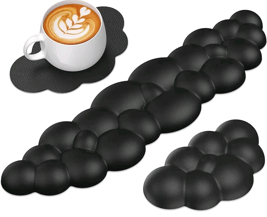 Cloud Keyboard Wrist Rest Set Cloud Wrist Rest with Non-Slip Base Memory Foam 