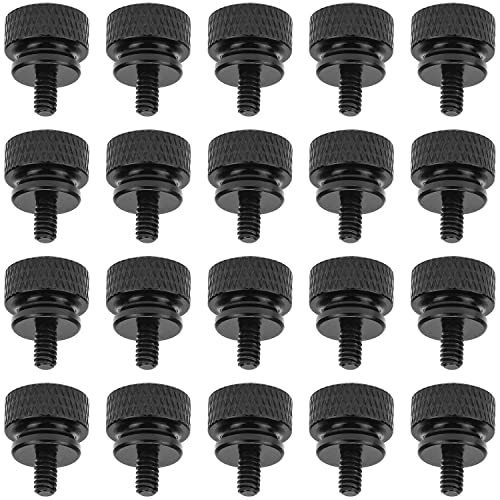 20 Pieces 6-32 Thread, Black Color Anodized Aluminum Computer Black (20 Pieces)
