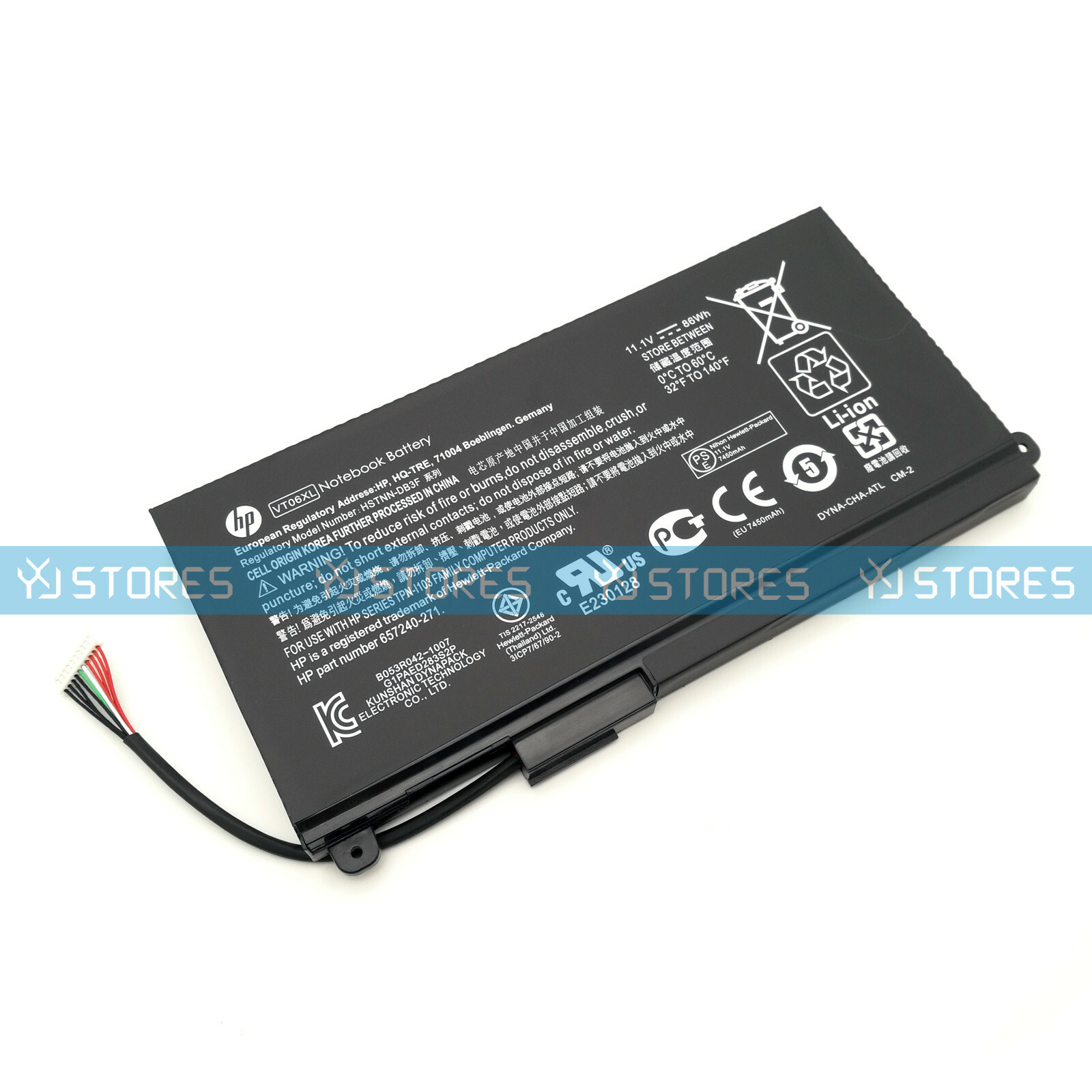 Genuine VT06XL OEM Battery for HP Envy 17-3000 HSTNN-DB3F HSTNN-IB3F 657240-171