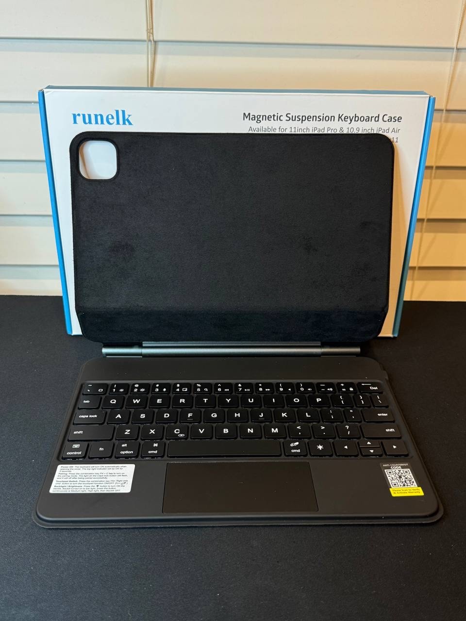 runelk Keyboard Case for iPad 10th 11th Gen A16 10.9” Trackpad Magnetic Black