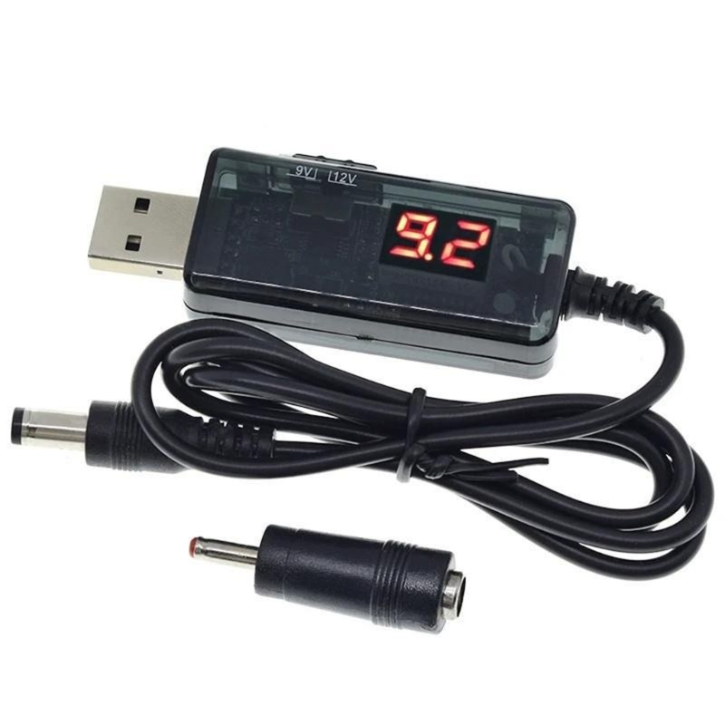 Efficient USB Charging Adapter Cable USB 5V To 9V/12V DC5.5x2.1mm 3.5x1.35mm
