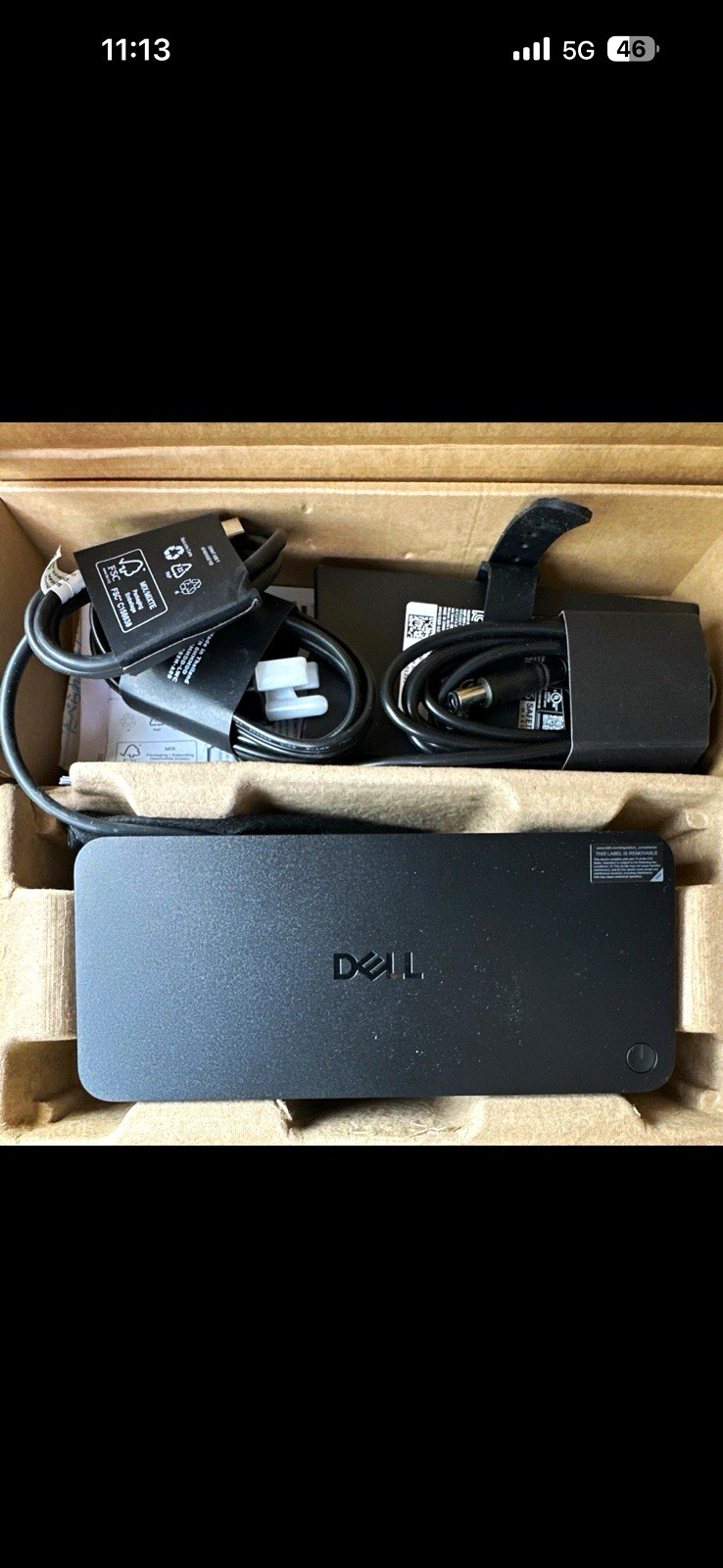 Dell Black Docking Station with Power Adapter AC-Powered for Latitude Precision