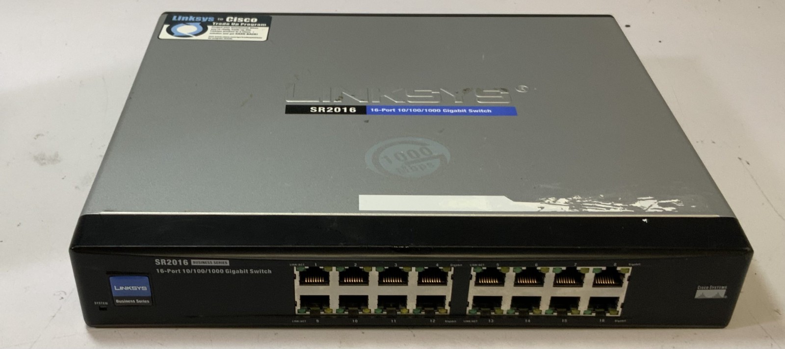 Linksys SR2016 Business Series 16-Port 10/100/1000 Gigabit Network Switch "C7A"