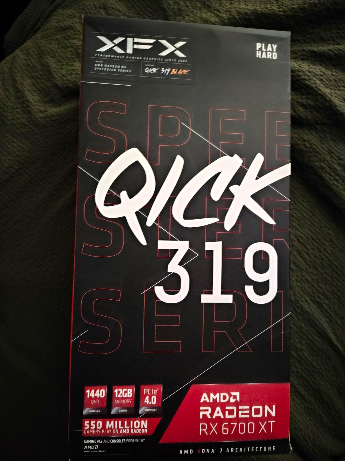 XFX Speedster QICK 319 Black Radeon RX 6700 XT 12GB PCIe 4.0 Card