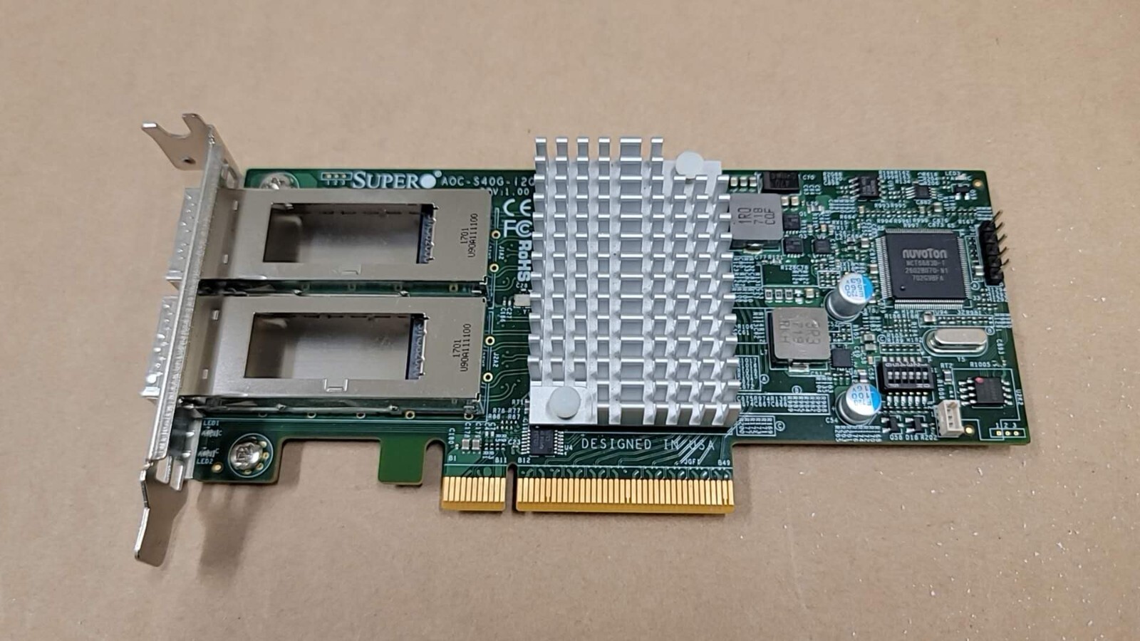 1PCS SUPERMICRO AOC-S40G-i2Q Dual Port QSFP+ 40GbE Ethernet Controller Card