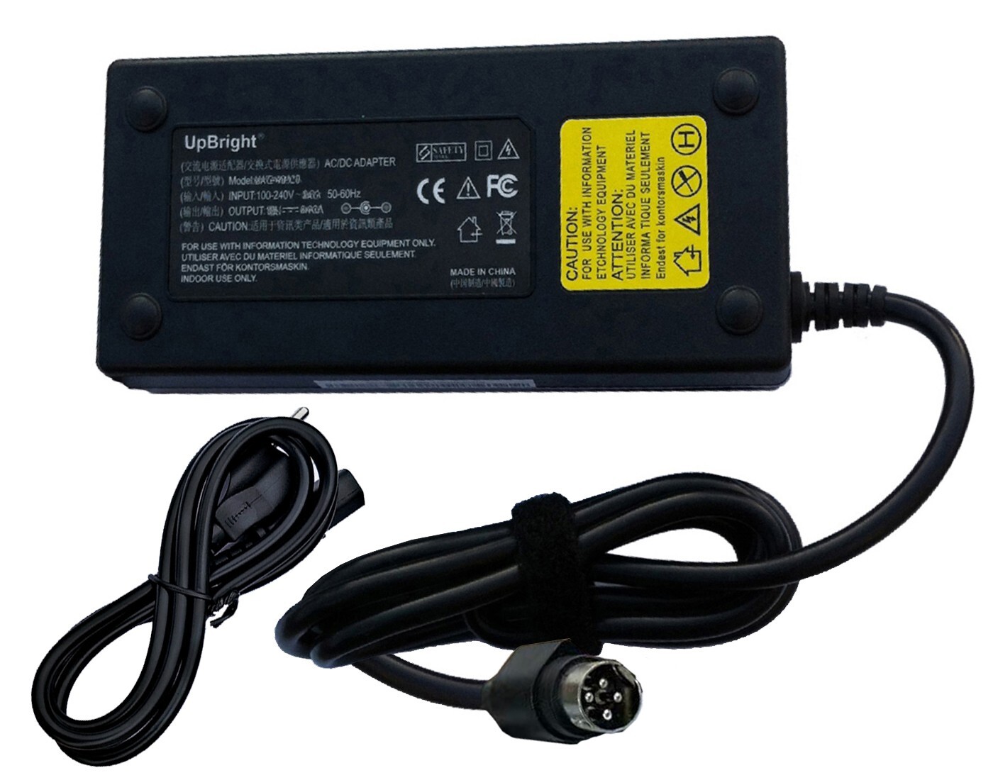 4-Pin 12V AC Adapter 4 Wincomm WMP-171/172 Medical Trig LaborPro Grade Panel PC