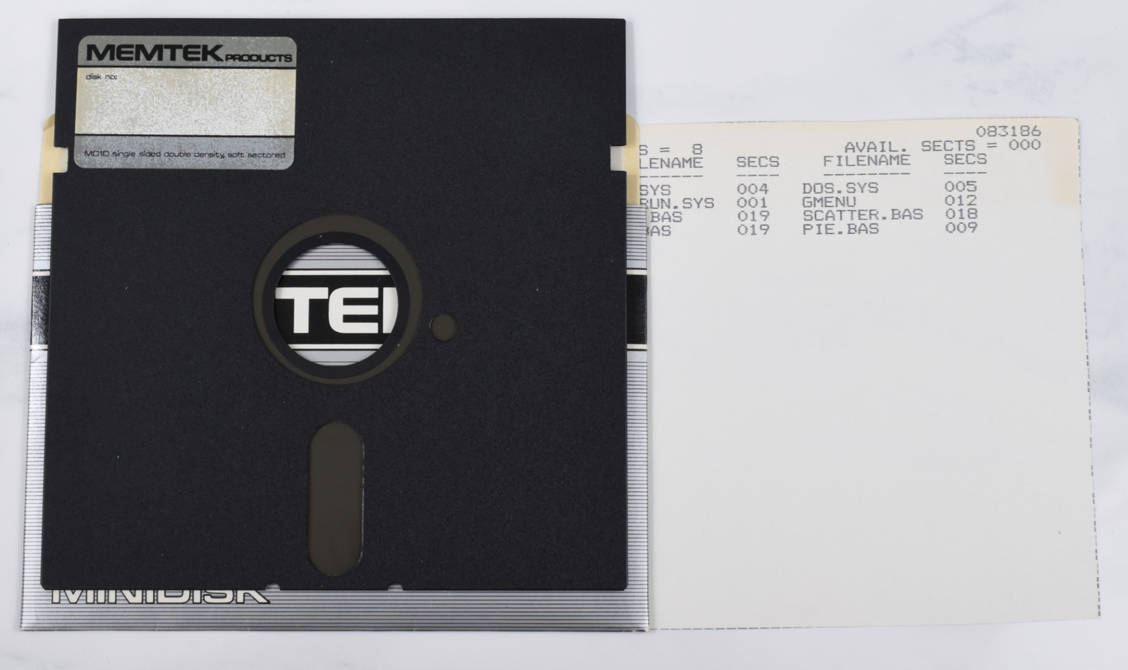 Vintage Memtek Computer Floppy Disk - Rare, Collector's Item, Untested, As-Is