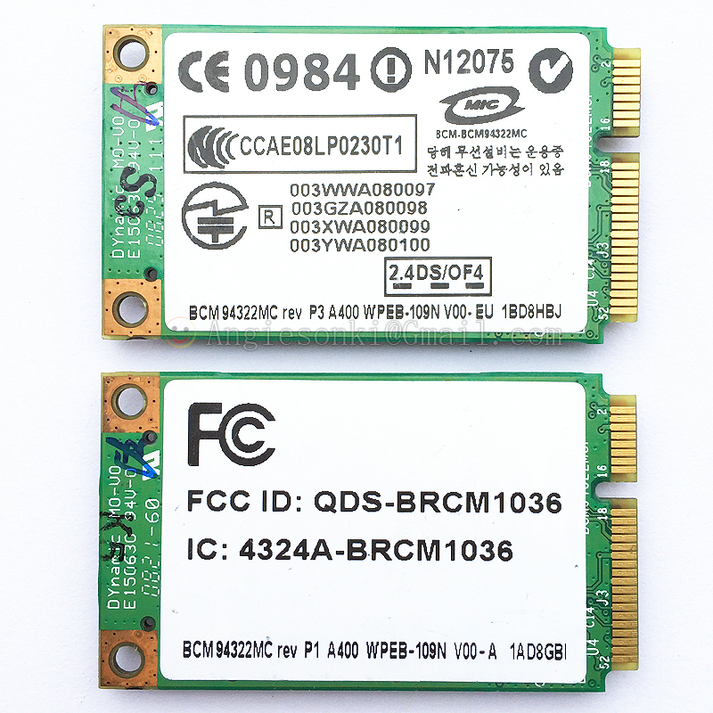 Broadcom BCM94322MC HP 487330-001 Dual Band WIRELESS-N WIFI CARD replace AR9280