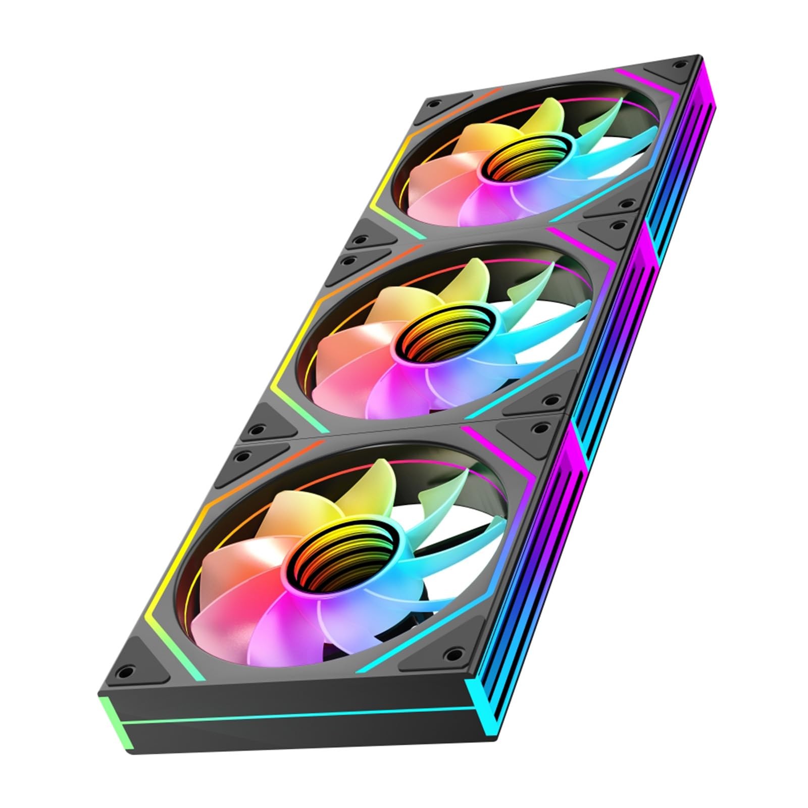 3 PCS Prism4 Ultra 120mm ARGB PC Case Fan Black Reverse Computer CPU Cooler