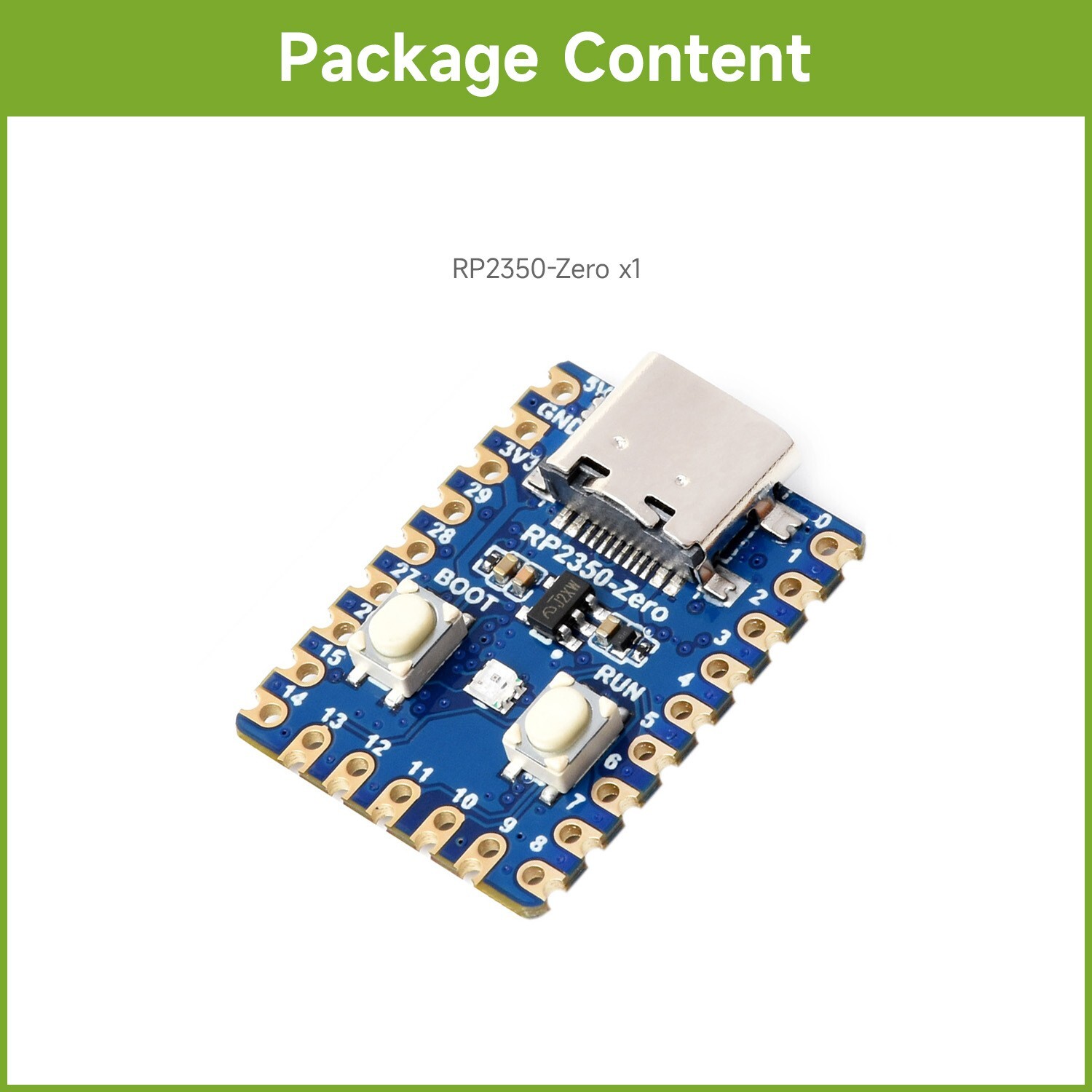 Waveshare RP2350-Zero Mini Development Board Raspberry Pi Microcontroller Develo